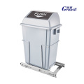 Kitchen cabinet built-in pull-out sliding plastic trash can